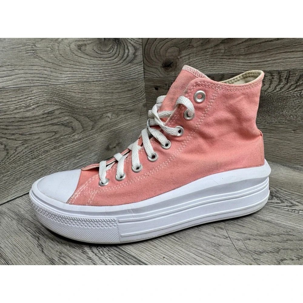 CONVERSE Chuck Taylor All Star Hitop Platform Sneaker Canvas Flamingo Womens 9.0 - Picture 3 of 9